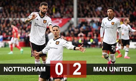 Nottingham 0-2 ManUnited: Trở lại top 3